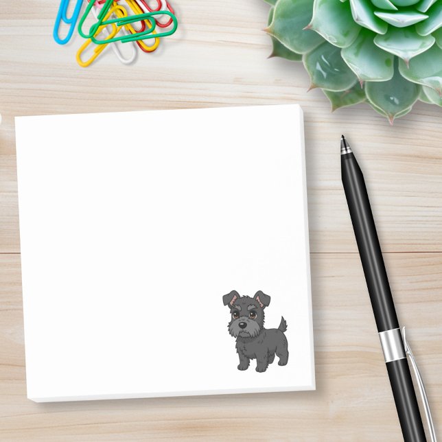 Süßer schwarzer schottischer Terrier-Hund Post-it Klebezettel (Von Creator hochgeladen)