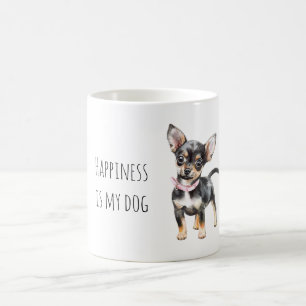 Süßer schwarzer Welpe Kaffeetasse