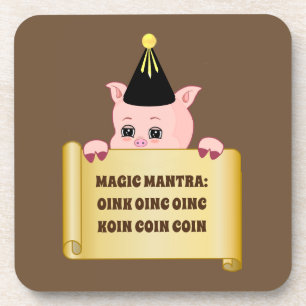 Süßer Schwein Guru Getränkeuntersetzer