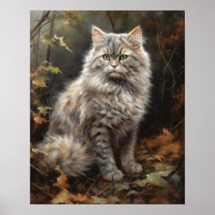 Süßer Selkirk Rex Katzen Kunst Druck Poster