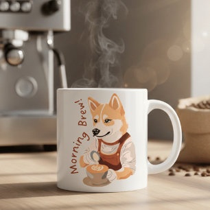 Süßer Shiba Inu Barista Morning Brew Kaffee Liebha Kaffeetasse