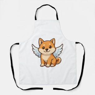 Süßer Shiba Inu Engel Cartoon Hund Glück Schürze