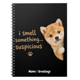 Süßer Shiba-Inu-Welpe Lustiger Geruch Zitat Kawaii Notizblock