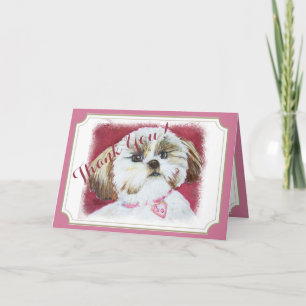 Süßer Shih Tzu DANKEN IHNEN Dankeskarte