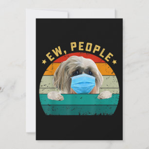 Süßer Shih Tzu Hund Ew Menschen Hund mit Gesichtsm Dankeskarte