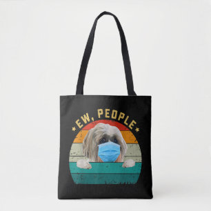 Süßer Shih Tzu Hund Ew Menschen Hund mit Gesichtsm Tasche