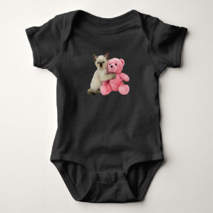 Süßer siamesischer Teddybär Baby Strampler