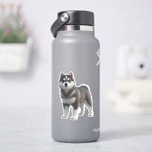 Süßer sibirischer Husky-Welpe 3D Realistischer Sti