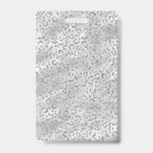 Süßer silberner Gepard Leopard-Hautdruck-Muster Ausweis