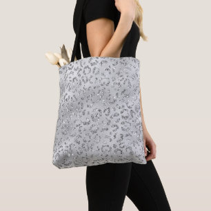 Süßer silberner Gepard Leopard-Hautdruck-Muster Tasche