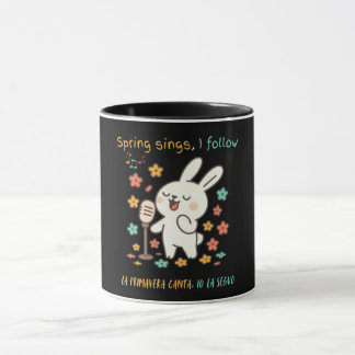 Süßer singender Osterhase Frühjahrs-Tasse Tasse