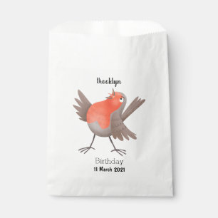 Süßer singender Rotkehlchen-Vogel-Cartoon Geschenktütchen