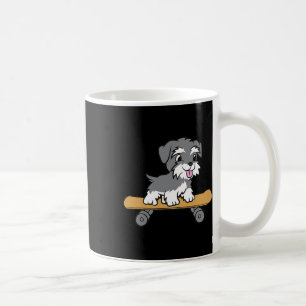 Süßer Skateboarding-Schnauzer-Hund Miniaturschnauz Kaffeetasse
