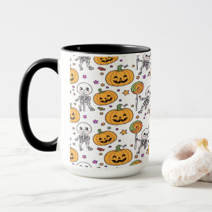 Süßer Skelett-Spaß für Halloween Tasse