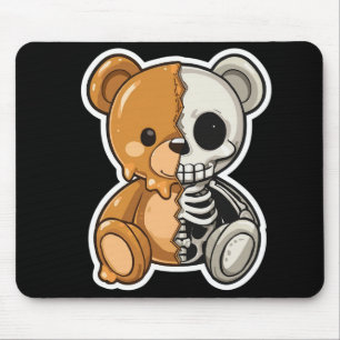 Süßer Skelett-Teddybär-Mauspad mit Split-Design Mousepad