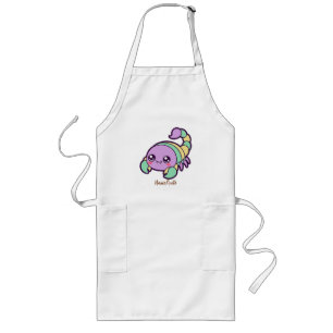 Süßer Skorpion Kawaii Cartoon in Pastell Lange Schürze