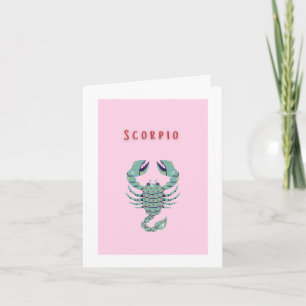 Süßer Skorpion, Tierkreiszeichen, Sternzeichen Kar Karte