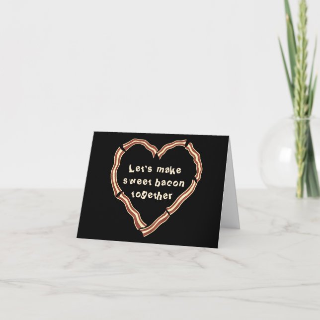Süßer Speck Feiertagskarte (Vorderseite)
