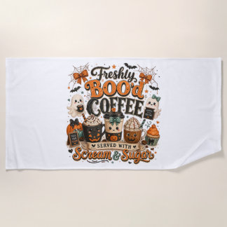 Süßer spooky Geist Kaffeeliebhaber Halloween Strandtuch