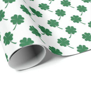 Süßer St. Patrick's Day vierblättriger Klee Geschenkpapier