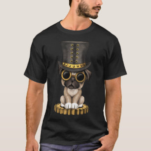 Süßer Steampunk-Mops-Welpe T-Shirt