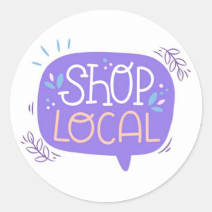 Süßer Sticker für lokales Geschäft