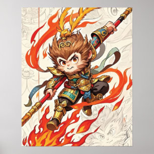 Süßer Stil von Sun Wukong Reise nach Westen Poster
