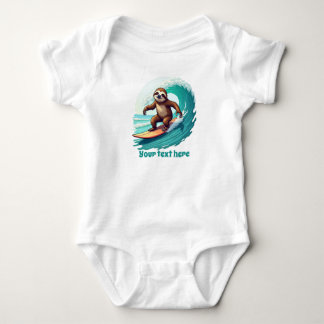 Süßer Strandfaultier Text hinzufügen Baby Strampler