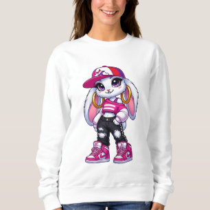 Süßer Streetstyle-Hasen-Pullover 🐰💖✨ Trendig Sweatshirt