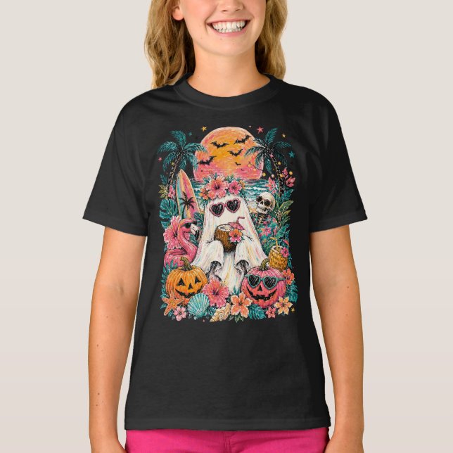 Süßer Summerween-Geist T-Shirt (Vorderseite)