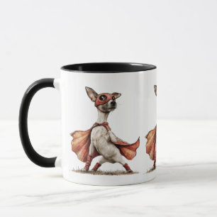 Süßer Superheld Jack Russell Hundemaske Cape  Tasse