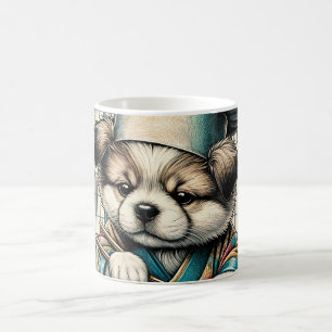 Süßer Sushi-Chef-Welpe Kaffeetasse