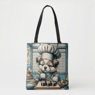 Süßer Sushi-Chef-Welpe Tasche