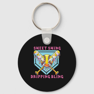 Süßer Swing tropfender Bling Softll Eiscreme-Tropf Schlüsselanhänger
