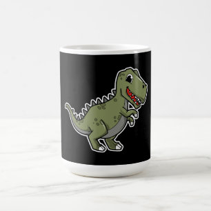 Süßer T-Rex-Dinosaurier-Aufkleber – Lustiger Carto Kaffeetasse