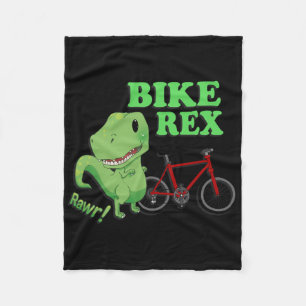 Süßer T-Rex Mountainbike-Dinosaurier . Mtb-Biking- Fleecedecke