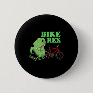 Süßer T-Rex-Mountainbike-Dinosaurier . Mtb-Radfahr Button