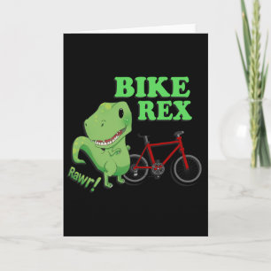Süßer T-Rex-Mountainbike-Dinosaurier . Mtb-Radfahr Karte