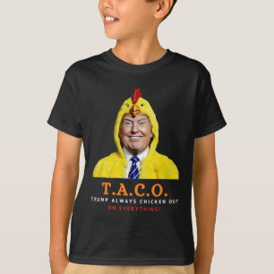 Süßer Taco Trump kneift immer Lustiges Huhn T-Shirt