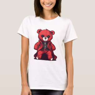 Süßer Teddy roter Junge T-Shirt