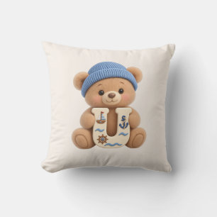 Süßer Teddybär Anfangsbuchstabe U Baby-Junge-Wurfk Kissen