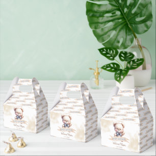 Süßer Teddybär Baby Shower Wasserfarbe Geschenkschachtel