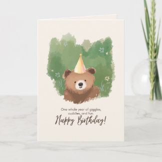Süßer Teddybär Glückwunschkarte zum Geburtstag Karte