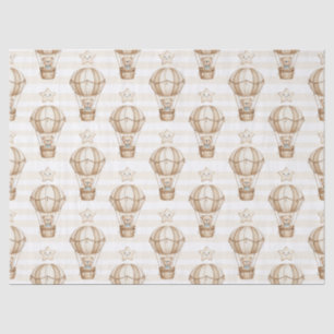Süßer Teddybär Heißluftballon Neutrales Muster 4 Seidenpapier