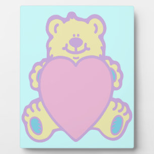 Süßer Teddybär Liebesherz Fotoplatte