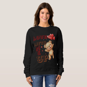 Süßer Teddybär Liebesherzen Sweatshirt