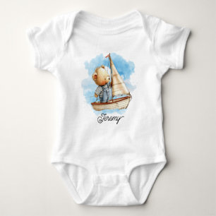 Süßer Teddybär Matrose Baby Strampler