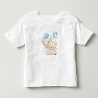 Süßer Teddybär mit Ballons – Hübsches Design Kleinkind T-shirt