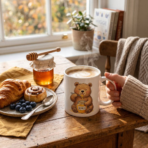 Süßer Teddybär mit Bienenhonig - Kaffeetasse aus K