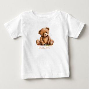 Süßer Teddybär personalisiert Baby T-shirt